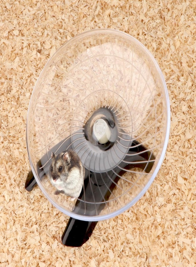 Reshiho Hamster Wheel Silent Hamster Exercise Wheel Running Spinner Hamster Flying Saucer for Hamsters Gerbils Mice and Other Small Pets (Black) - Image 5